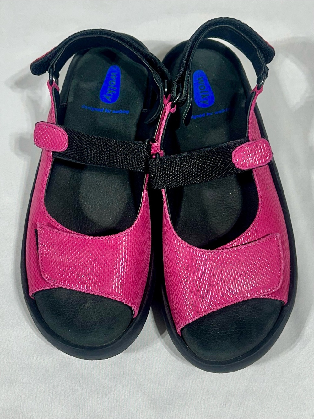 Wolky Pink Comfort Walking Sandals Adjustable Strap EU 39